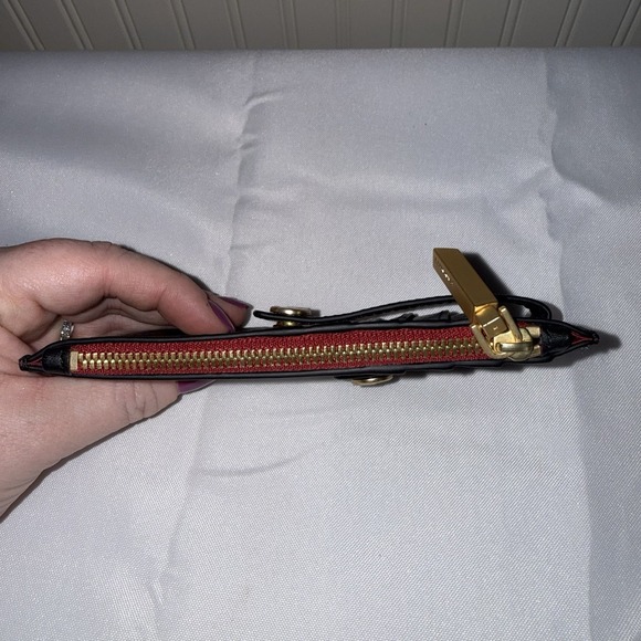 Hammitt Los Angeles 210 West Wallet Womens Black Red Zip Leather Card Holder - Picture 3 of 13